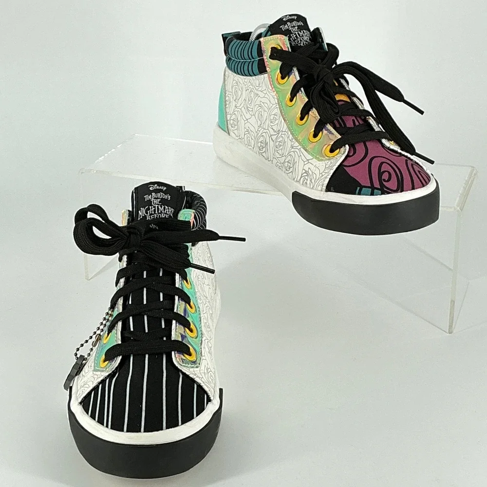 Disney‎ Size 7 Nightmare Before Christmas High Top Sneakers GROUND UP Jack Sally